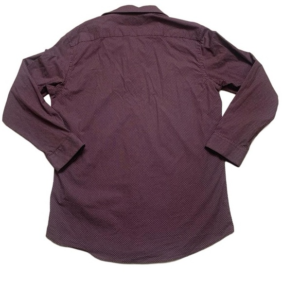 Apt. 9 Burgundy Premier Flex Slim Fit Button Up Wrinkle Resistant Dress Shirt - Picture 2 of 7